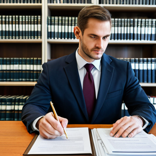 Home 9 **
"A diligent compliance officer, fully clothed in professional attire, reviewing documents in a well-lit office. Focus on data privacy regulations. Bookshelves filled with law books in the background. Safe for work, appropriate content, professional, modest, perfect anatomy, correct proportions, natural pose, well-formed hands, proper finger count, natural body proportions, high quality, detailed."
**